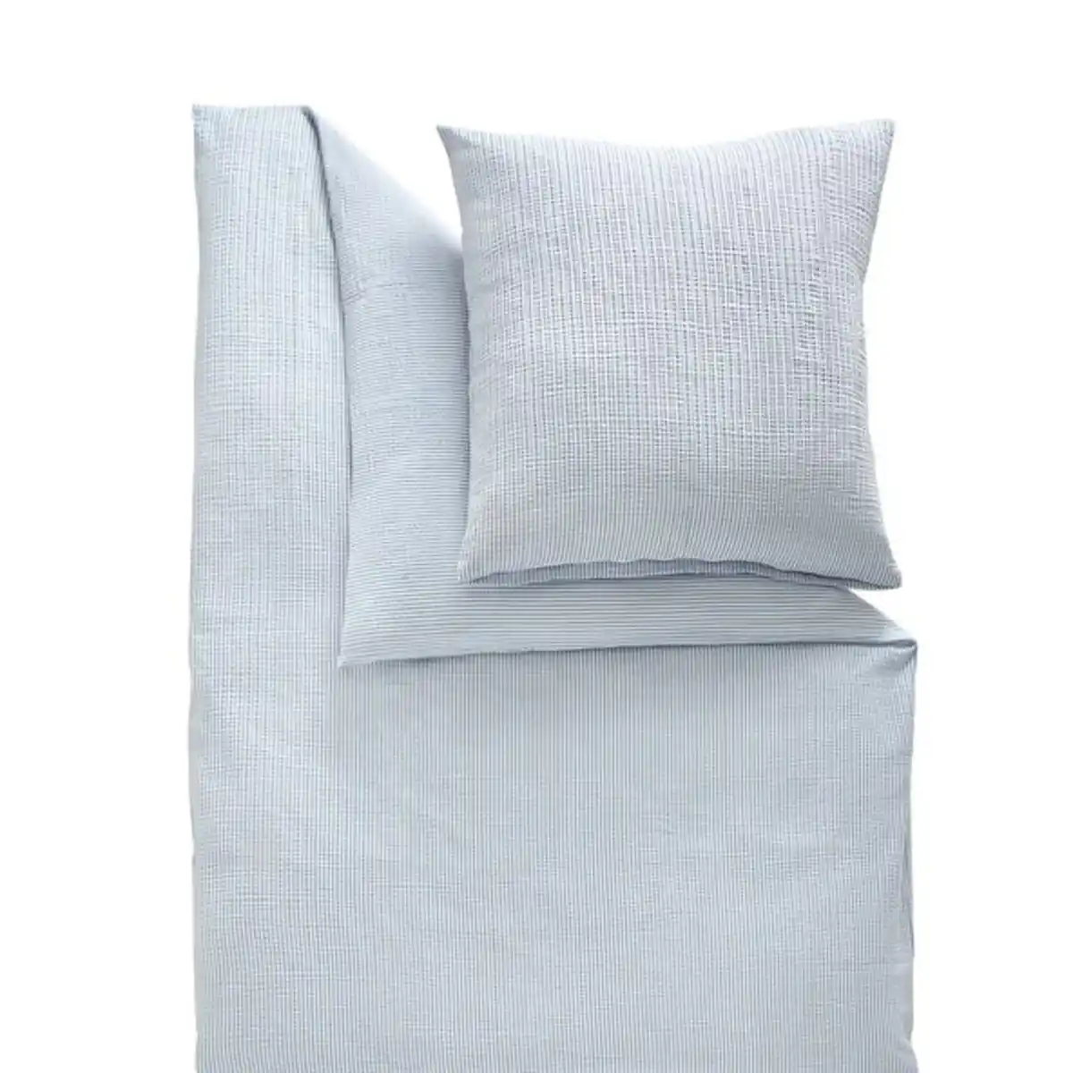 Bild 1 von Seersucker Bettwäsche, 135 cm x 200cm, blau
