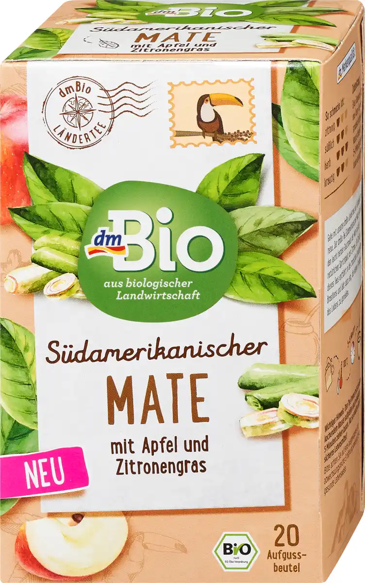 Bild 1 von dmBio Kräutertee Südamerikanischer Mate (20 Beutel)