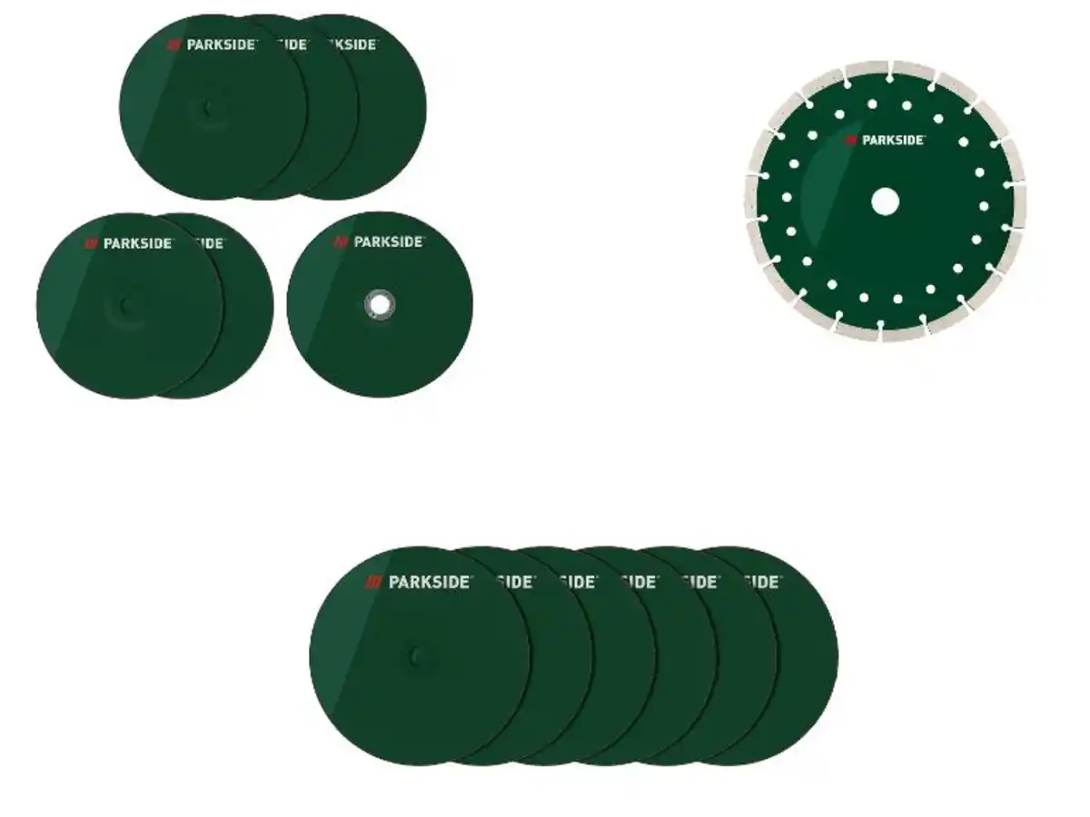Bild 1 von PARKSIDE® Trenn-/ Schruppscheiben-Set / Diamant-Trennscheibe / Edelstahl-Trennscheiben-Set