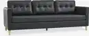 Bild 1 von Sofa FALSLEV 3-Sitzer schwarz Kunstleder