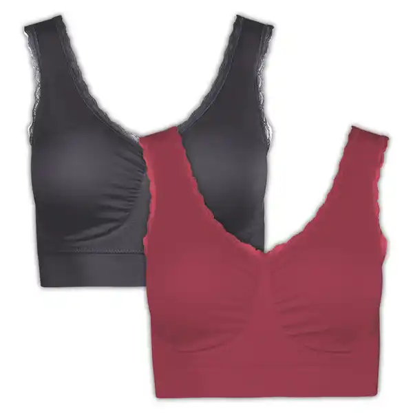 Bild 2 von J-Line Seamless-BH mit Spitze 2er-Pack