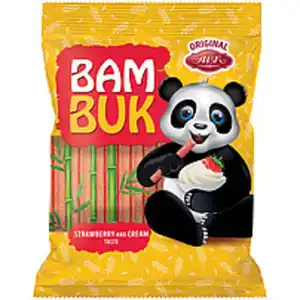 Bam-Buk - Gefüllte Gebäckstangen mit Erdbeergeschmack – Crem...