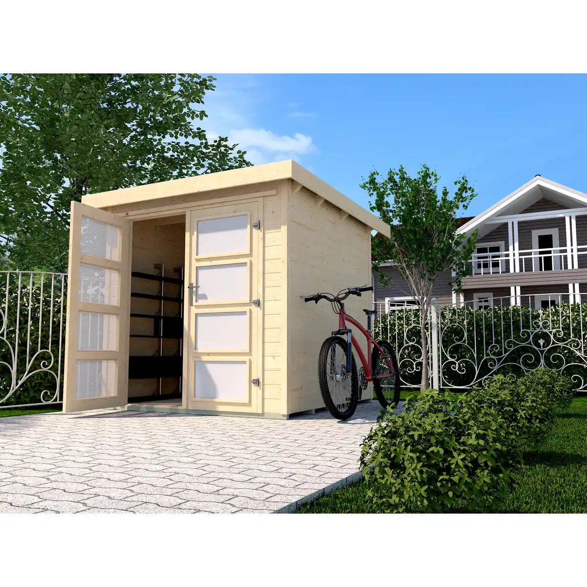 Bild 1 von Weka Gartenhaus '321' 254 x 194 cm, naturfarben