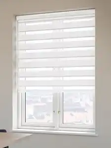 Doppelrollo TOKE 100x180 mit Volant weiĂź