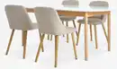 Bild 1 von MARSTRAND L200/280 Tisch weiß + 4 ADSLEV o/Armlehne beige