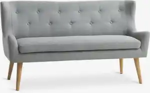Sofa SVELVIK 2-Sitzer hellgrau Stoff/natur
