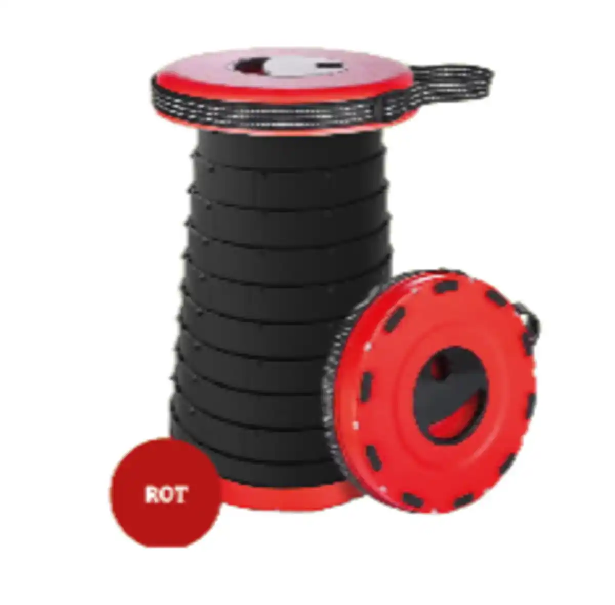 Bild 1 von Tim Garden Klapphocker höhenverstellbar D26xH42cm 3fa. Farbe: Rot