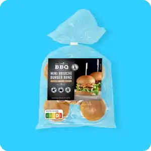 BBQ Mini-Brioche-Burger-Buns, Natur