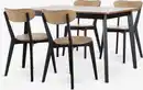 Bild 1 von JEGIND L130 Tisch eiche/schwarz + 4 JEGIND Stühle eiche/schw
