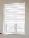 Bild 1 von Doppelrollo TOKE 70x180 mit Volant weiß