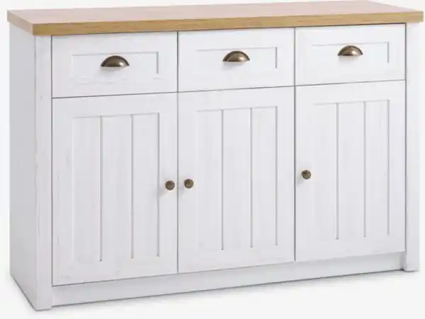 Bild 1 von Sideboard MARKSKEL 3 Türen weiß/eiche