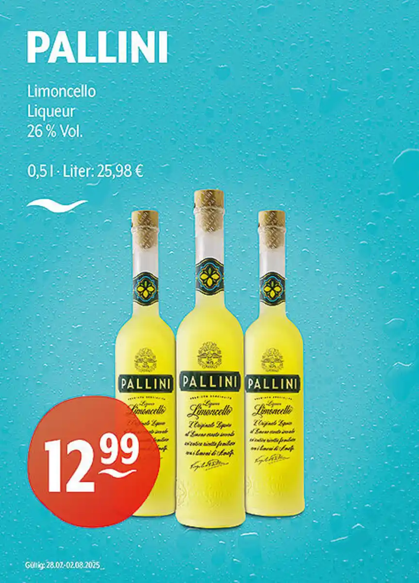 Bild 1 von PALLINI Limoncello Liqueur 26 % Vol.