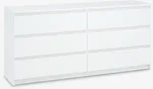 3+3 Schubladen Kommode TANGE weiß