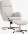 Bild 1 von Relaxsessel m/Fußhocker TANKEDAL beige Stoff/chrom