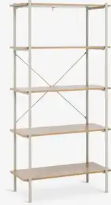 Regal VANDBORG 5 Böden eiche/beige