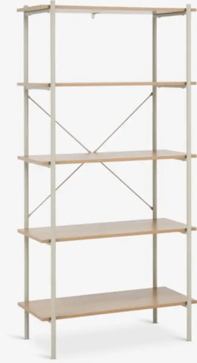 Bild 1 von Regal VANDBORG 5 Böden eiche/beige