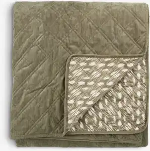 Tagesdecke VILLMORELL 220x240 grĂĽn/weiĂź
