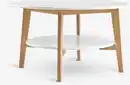 Bild 1 von Couchtisch JEGIND Ø80 m/Ablage weiß/natur