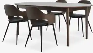 MARSTRAND L200/280 Tisch eiche d + 4 HVIDOVRE eiche dunkel