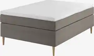 Boxspringbett 140x200cm ROGGA GC110 grau-21 DZ