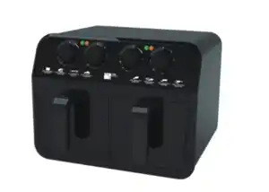Heißluftfritteuse 6,2L Doppelschublade schwarz