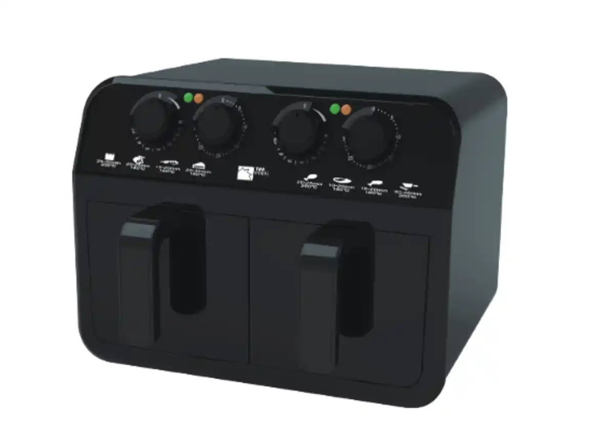 Bild 1 von Heißluftfritteuse 6,2L Doppelschublade schwarz