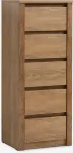 Kommode VEDDE 5 Schubladen wildeiche