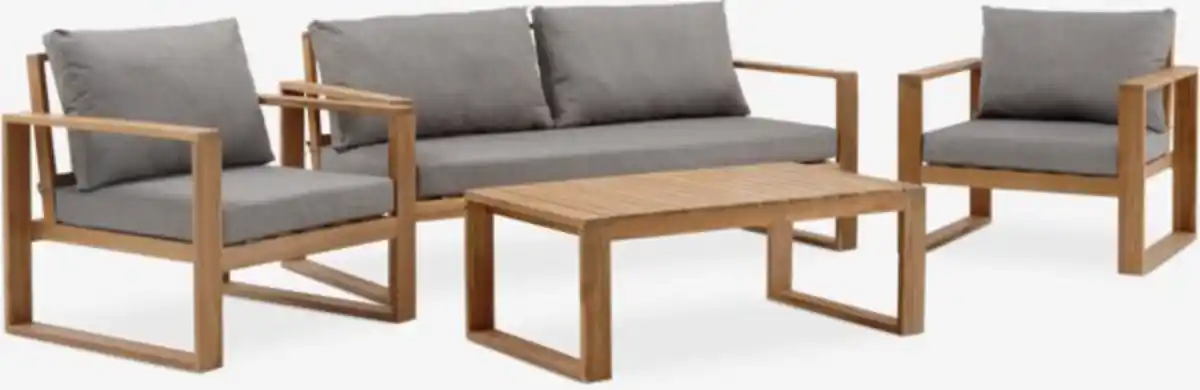 Bild 1 von Lounge-Set LILLEHOLM 4,5Pers. Teakholz