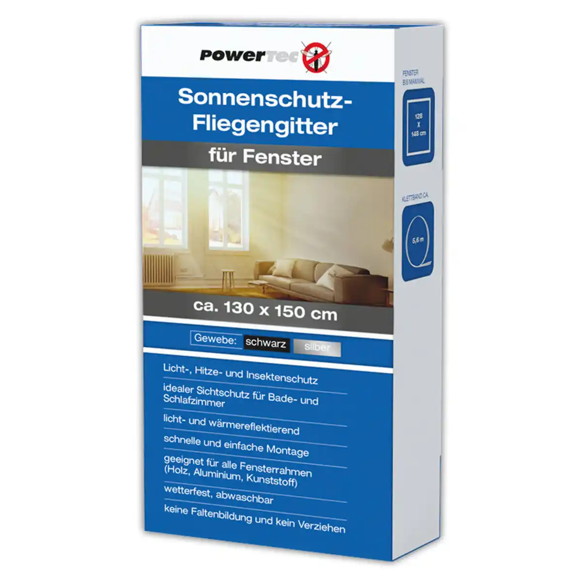 Bild 1 von Powertec Insect Sonnenschutz-Fliegengitter für Fenster