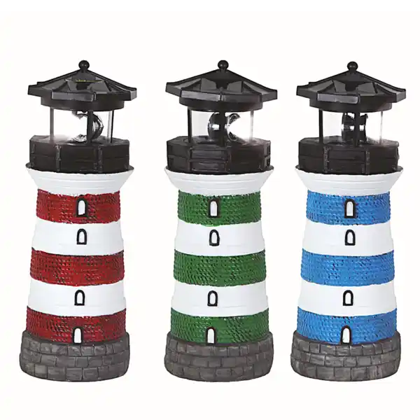 Bild 1 von Solarleuchtturm 9,5x9,5x27,5cm Farbe: Blau