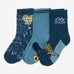 Kinder-Jungen-Socken mit verschiedenen Designs, 3er-Pack