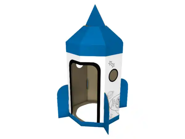 Bild 2 von Playtive Papp-Spielzelt Raumschiff zum bemalen