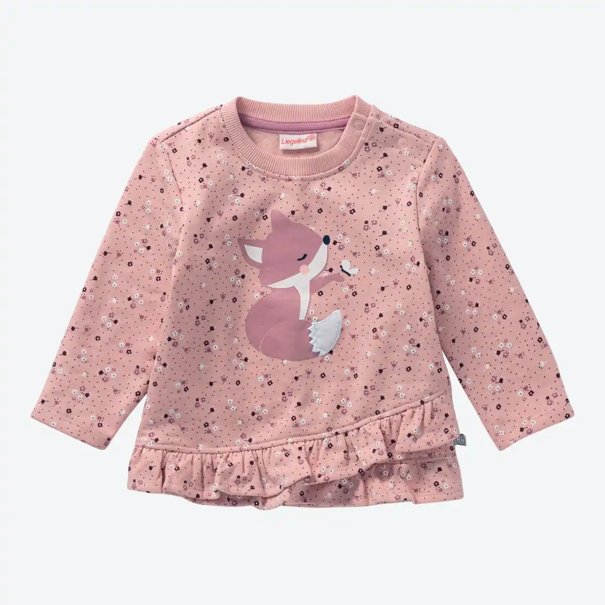 Bild 3 von Baby-Mädchen-Sweatshirt mit Rüschen