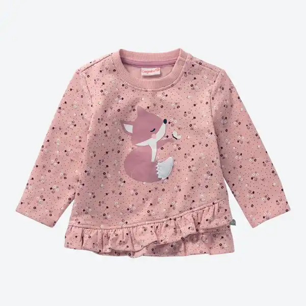 Bild 3 von Baby-Mädchen-Sweatshirt mit Rüschen
