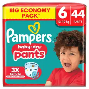 Pampers Baby Dry Pants Windeln Gr.6 Extra Large 13-19kg Big Pack, 44 Stk