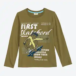 Kinder-Jungen-Langarmshirt mit Skate-Aufdruck