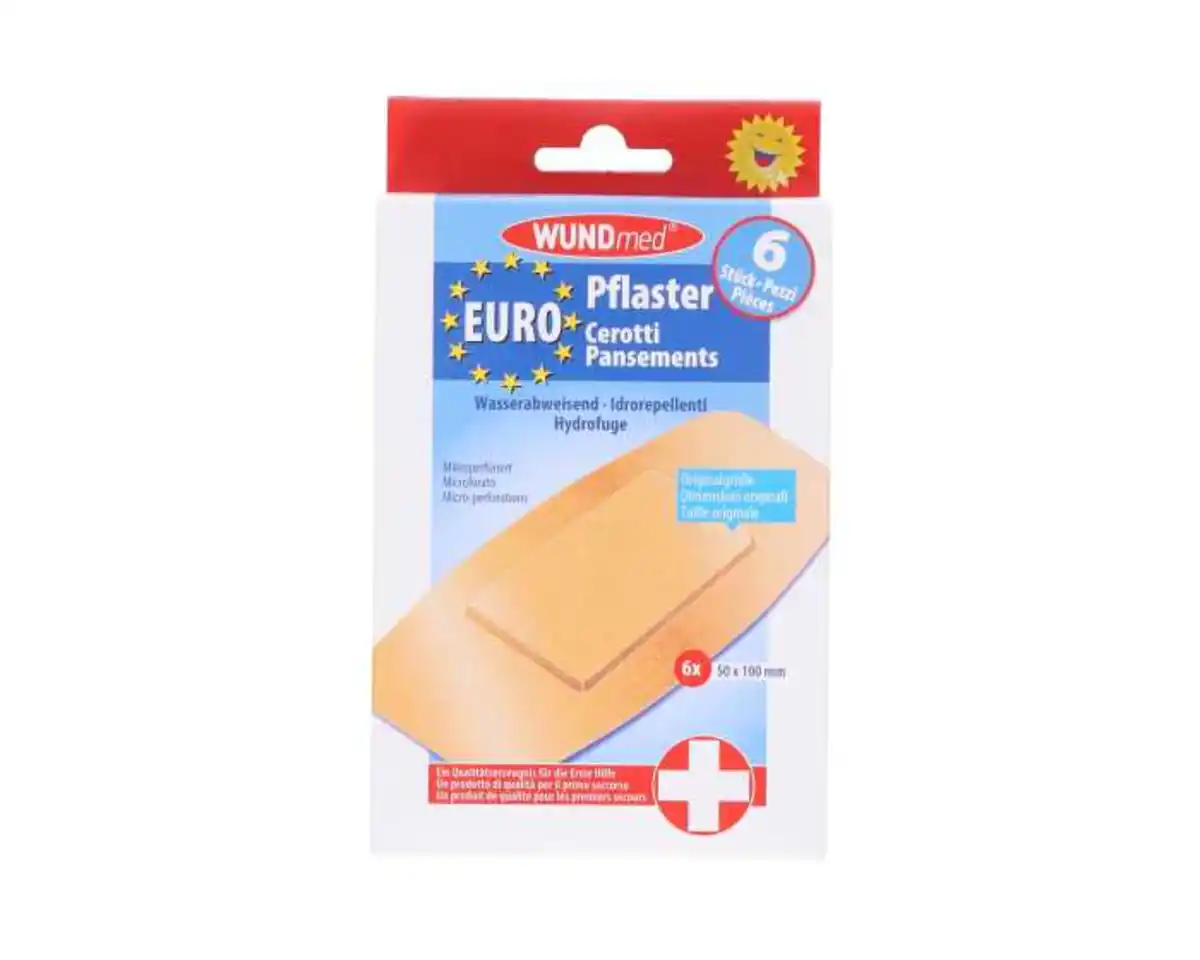 Bild 1 von WUNDmed®  Euro-Pflaster wasserabweisend 50 x 100 mm 6er
