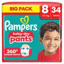 Bild 1 von Pampers Baby Dry Pants Windeln Gr.8 Extra Large 17+kg Big Pack, 34 Stk