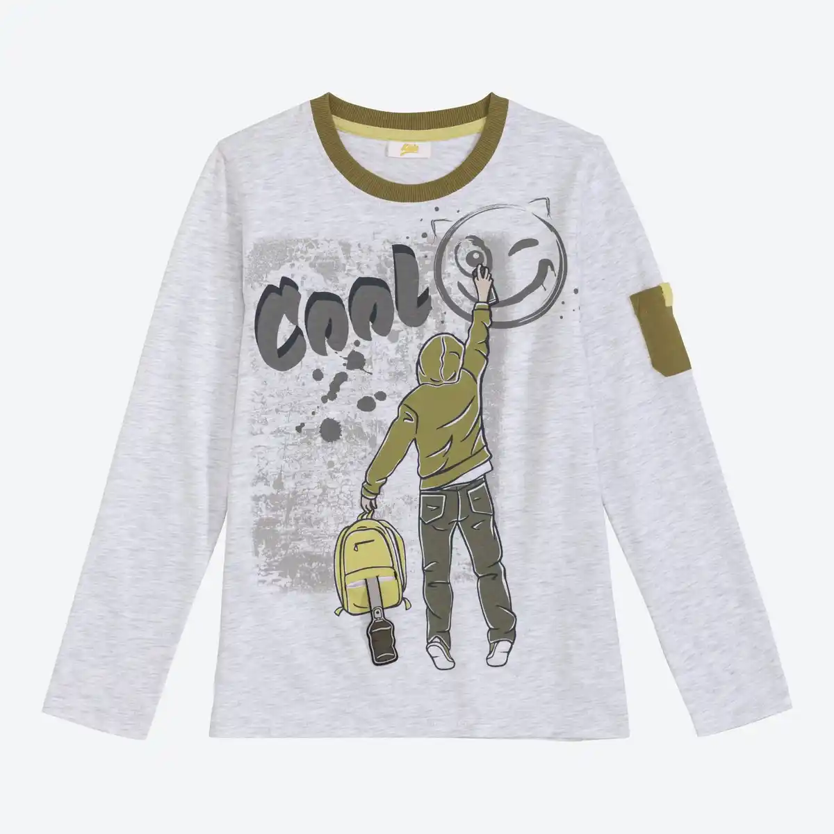 Bild 1 von Kinder-Jungen-Langarmshirt in Mélange-Optik