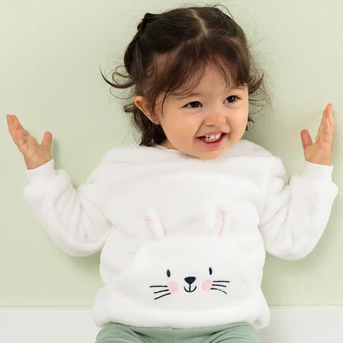 Bild 1 von Baby-Mädchen-Sweatshirt mit Kängurutasche