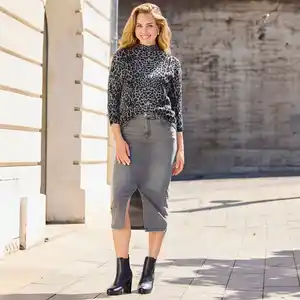 Damen-Jeansrock mit Schlitz