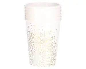 Trinkbecher 6er, Pappe, gold
