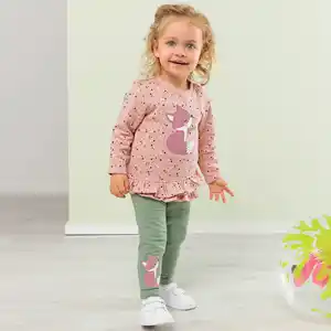 Baby-Mädchen-Sweatleggings mit Fuchs-Aufdruck