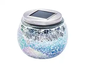 novooo Lampe Solar Mosaik10x10x9cm rund
