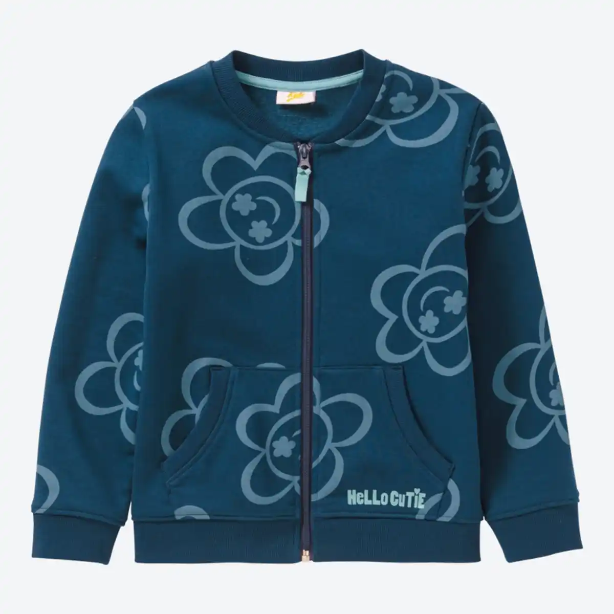 Bild 4 von Kinder-Mädchen-Sweatjacke mit Blumendruck