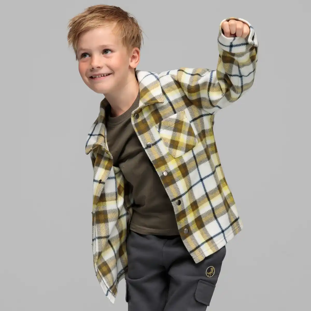 Bild 1 von Kinder-Jungen-Set mit Karo-Hemd und Shirt, 2-teilig