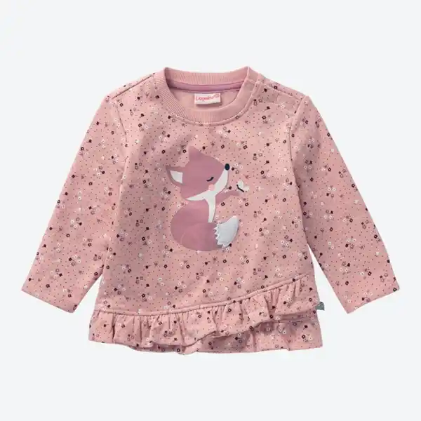 Bild 2 von Baby-Mädchen-Sweatshirt mit Rüschen