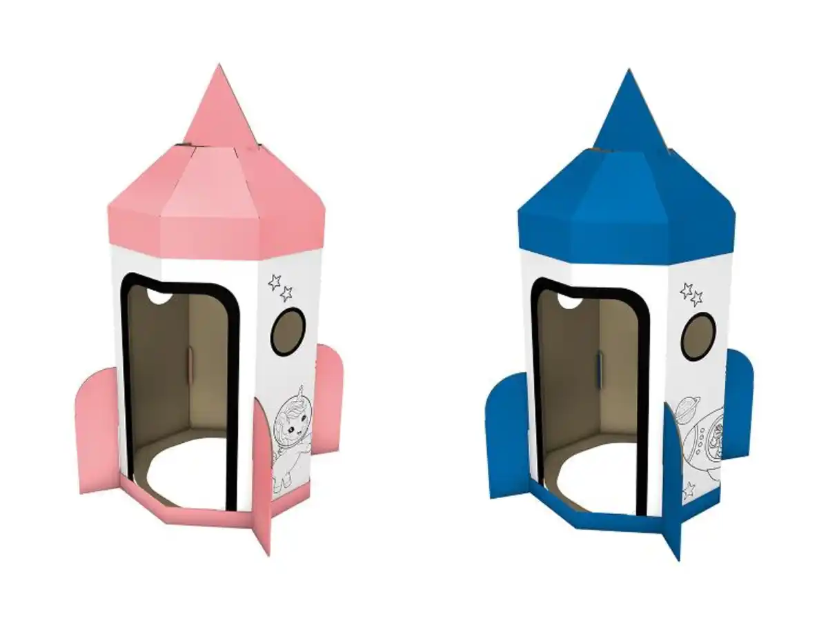 Bild 1 von Playtive Papp-Spielzelt Raumschiff zum bemalen