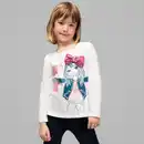 Bild 1 von Kinder-Mädchen-Langarmshirt mit Pailletten-Schleife