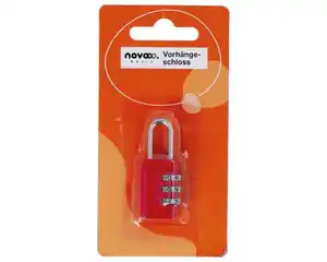novooo Vorhängeschloss 3stellige Zahlenkombination